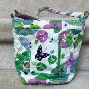 Vera Bradley Sateen Butterfly Julie Handbag Shoulder Bag Retired